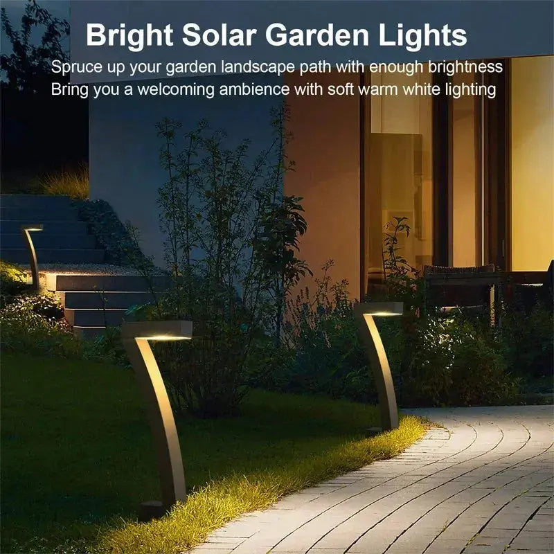 LumiPath™ Modern Outdoor Pathway Lights – Weatherproof Auto On/Off Solar Lighting Luminescense