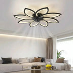 Petaluxe™ Modern LED Ceiling Fan Light – Architectural Floral Fan with Remote Control Luminescense