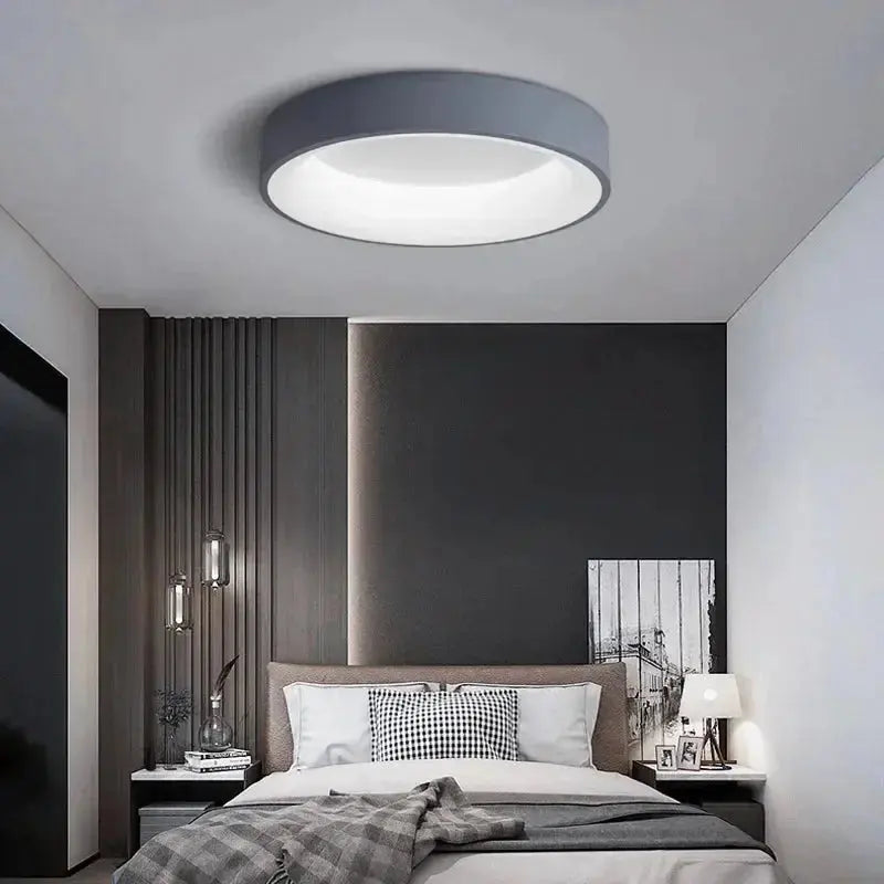HaloLine™ Ultra-Slim LED Flush Mount Ceiling Light – Modern Round Aluminum Fixture Luminescense