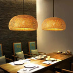Bambura™ Handwoven Bamboo Pendant Light – Natural Woven Ceiling Pendant Light Luminescense