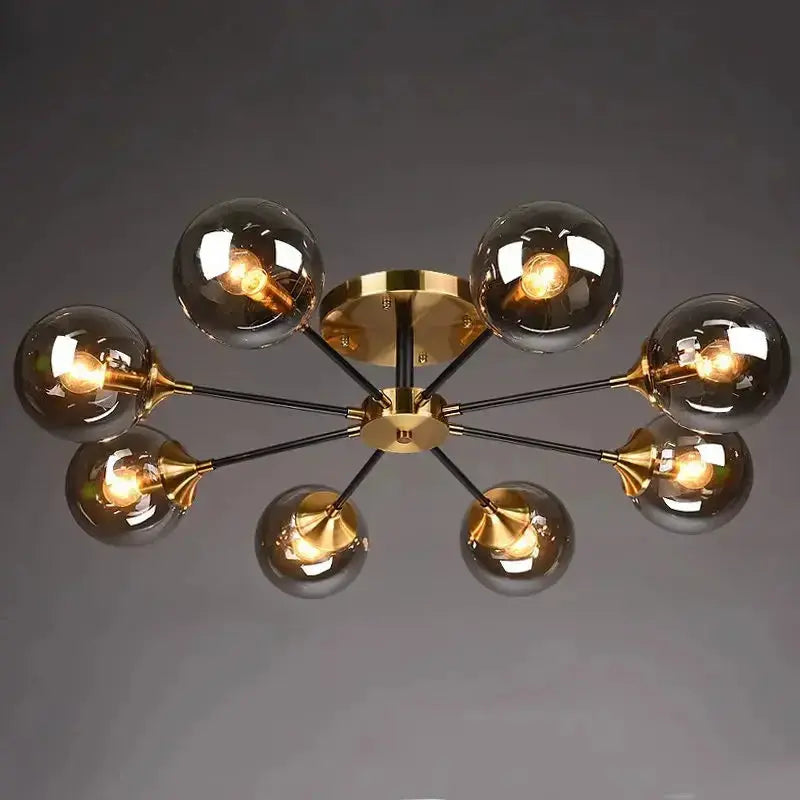 Orbitalis™ Multi-Arm Glass Chandelier - Modern Glass Orb Style Bulb Light Luminescense