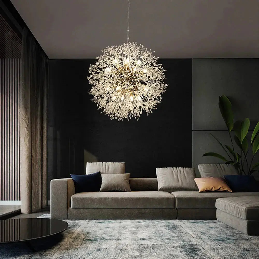 Stellara™ Firework Crystal Chandelier – Modern Luxury LED Pendant Light Luminescense