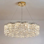 Crystella Modern Luxury LED Crystal Flush-Mount Chandelier Luminescense