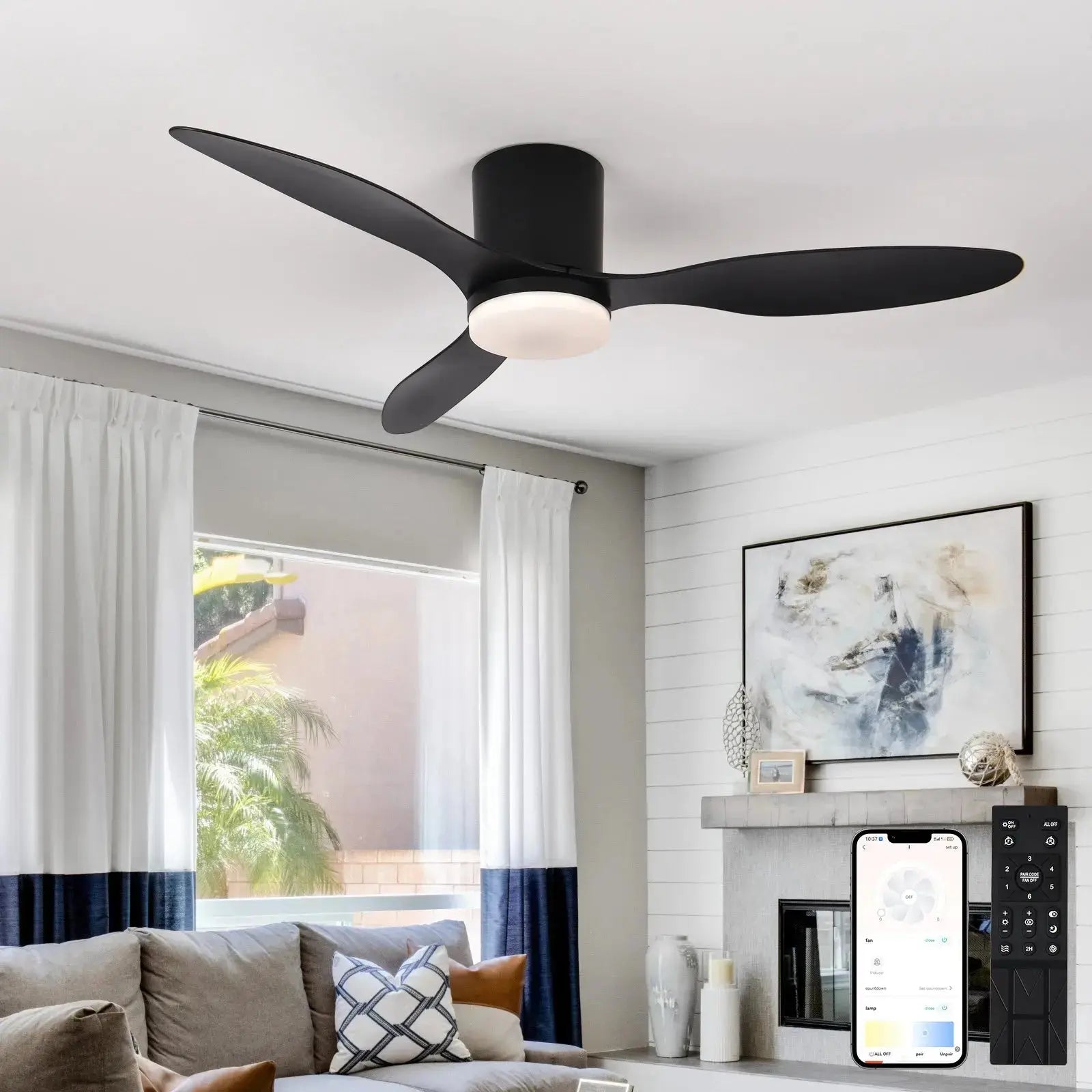 Aeris™ Modern LED Ceiling Fan with Remote Control – 3-Blade Silent Ceiling Fan Ligh Luminescense