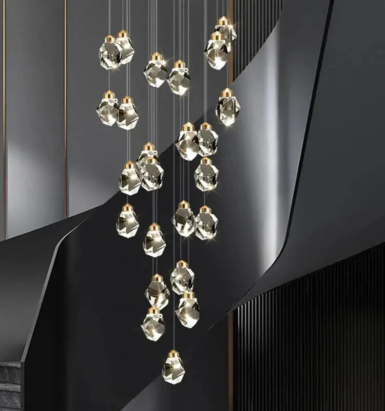 Virello™ Crystal Drop Pendant Light - K-Crystal Linear Chandelier Luminescense