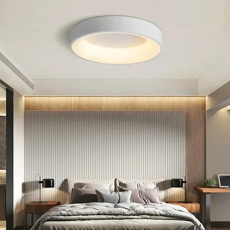 HaloLine™ Ultra-Slim LED Flush Mount Ceiling Light – Modern Round Aluminum Fixture Luminescense