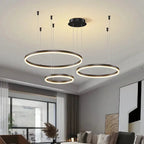 LumaHalo™ Modern LED Ring Pendant Light – Dimmable Luxury Minimalist Chandelier Luminescense
