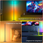 LuminaEdge™ RGB Corner Floor Lamp – 155cm Smart Ambient LED Light Luminescense