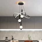 HelixAura™ Modern LED Pendant Chandelier – Sculptural Spiral Ceiling Chandelier Luminescense
