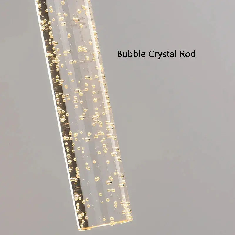 Aurielle™ Nordic Bubble Crystal LED Wall Sconce – Luxury Vertical Rod Accent Light Luminescense