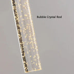 Aurielle™ Nordic Bubble Crystal LED Wall Sconce – Luxury Vertical Rod Accent Light Luminescense