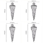 Grand Spiral Crystal Chandelier - Luxury Gold Chandelier for Staircase - VoidAstra™ Luminescense